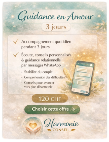 Guidance en Amour 3 jours - 120 CHF